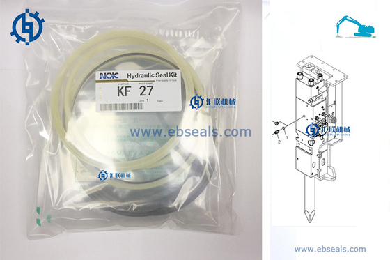 केंट KF22 KF27 KF35 हाइड्रोलिक ब्रेकर सील किट सिलेंडर तेल सेट